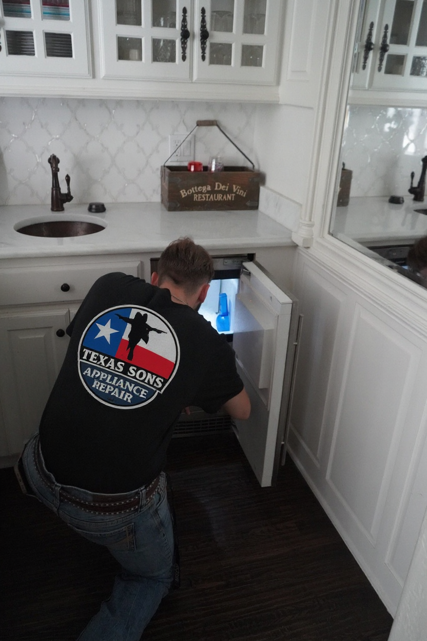 Ice maker repair technician working in DFW